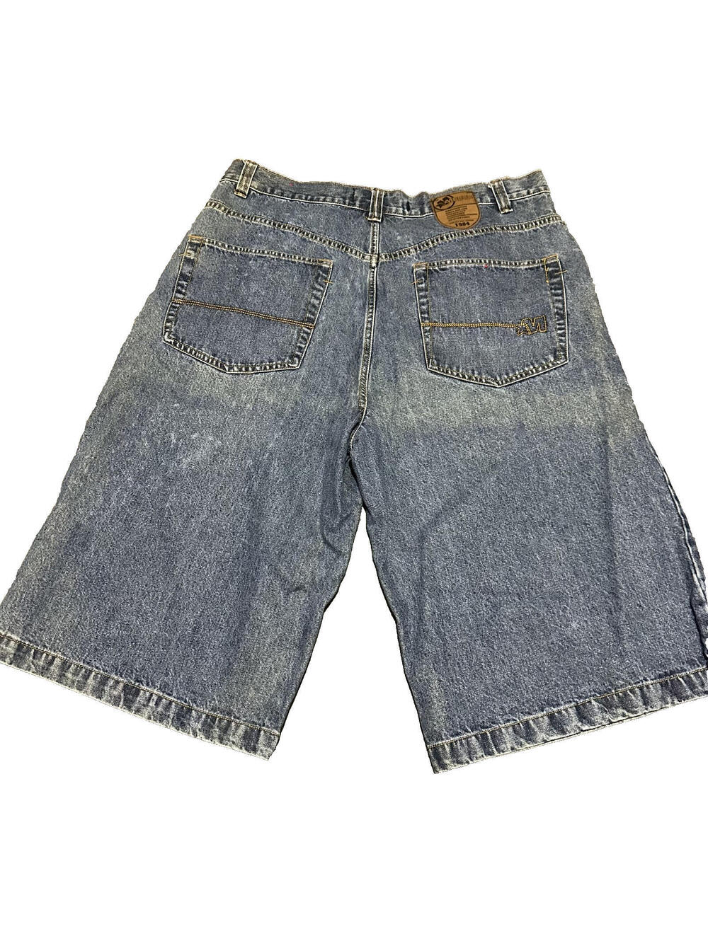 Mecca USA Denim Shorts Mens 38 Blue Baggy Loose Hip Hop Skater Vintage Y2K Jorts